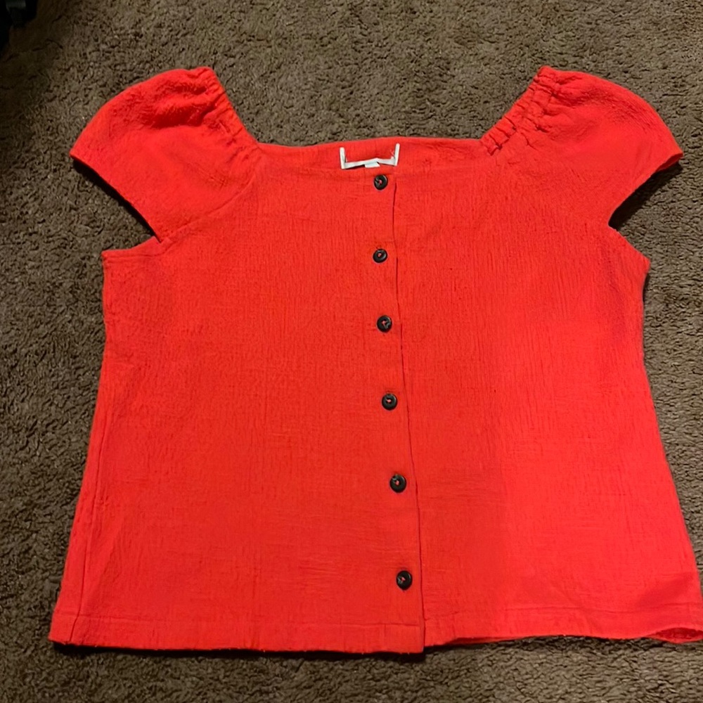 Madwell texture and thread button front top